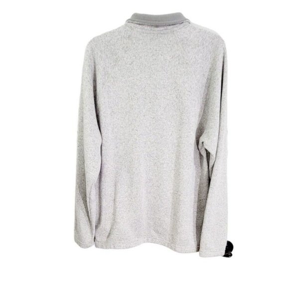 EDDIE BAUER Men’s Large Gray Fleece-Lined Sweater Pullover 1/2‎ Zip Long Sleeve - Picture 2 of 15